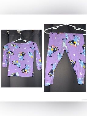Bluey Toddler Pajama Set 18M Purple 2 Piece Cotton Sleepwear Bingo